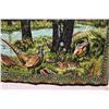 Image 3 : Vintage Peacock Bird and Nature Scene Tapestry Wall Hanging