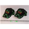 Image 1 : (2) Marijuana Weed Ball Caps