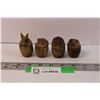 Image 1 : Set of Vintage Wooden Figurines That Open