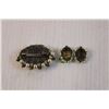 Image 3 : Set of Vintage Rhinestone Brooch and Clip On Earrings Set - Made in France