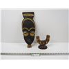 Image 1 : Carved Wooden Mask & Candle Holder