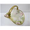 Image 3 : Nippon China Basket Dish - Metal Pitcher - Glass Bell - Misc. Wine Items