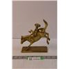 Image 1 : Vintage Brass Bronco Rider Statue Figurine