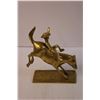 Image 2 : Vintage Brass Bronco Rider Statue Figurine
