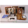 Image 1 : (11) Assorted Picture Frames and Misc - Set of Small Shelves, Book