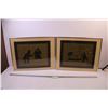 Image 1 : 2X the Bid Price- Framed Indigenous Art on Burlap