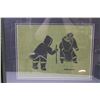 Image 3 : 2X the Bid Price- Framed Indigenous Art on Burlap