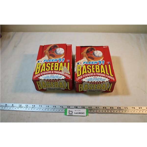 (2) Boxes of 1991 Fleer Baseball Card Packages (NOS)