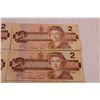 Image 3 : (8) 1986 Canadian 2 Dollar Bills (poor)
