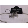 Image 3 : (2) Horse Themed Necklace and Earring Sets (Gold and Silver)