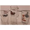 Image 5 : (3) Beer Glasses + Sports Salt & Pepper Shakers