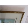 Image 2 : Vintage Frame with Art of a Woman (Frame has some Damage, Paper on Back is Damaged)