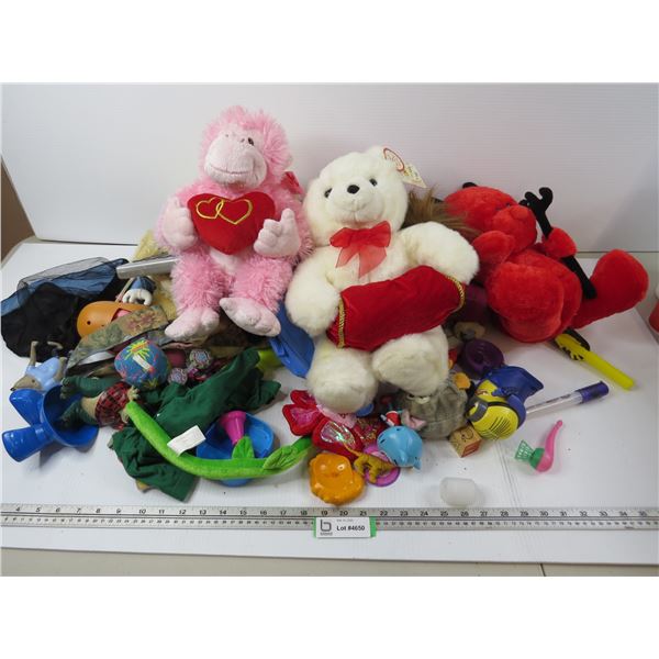 Lot of Assorted Toys and Plushes