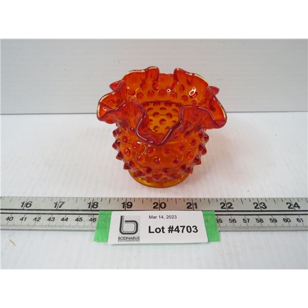 Art Glass Ruffle Bowl