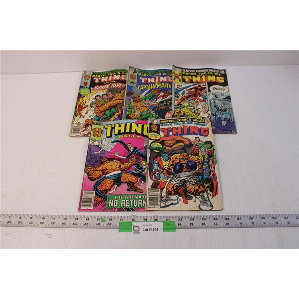 (5) Marvel "The Thing " Comics