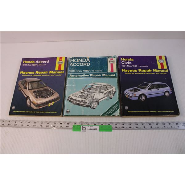 (3) 1984-89/91 Honda Accord Manuals