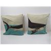 Image 2 : (2) Shark Print Pillows