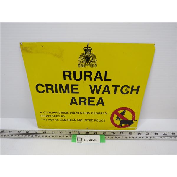 Rural Crime Watch Area Sign