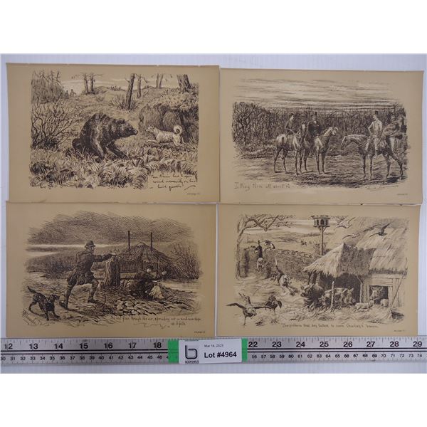 (12) Lithographs with Different Themes