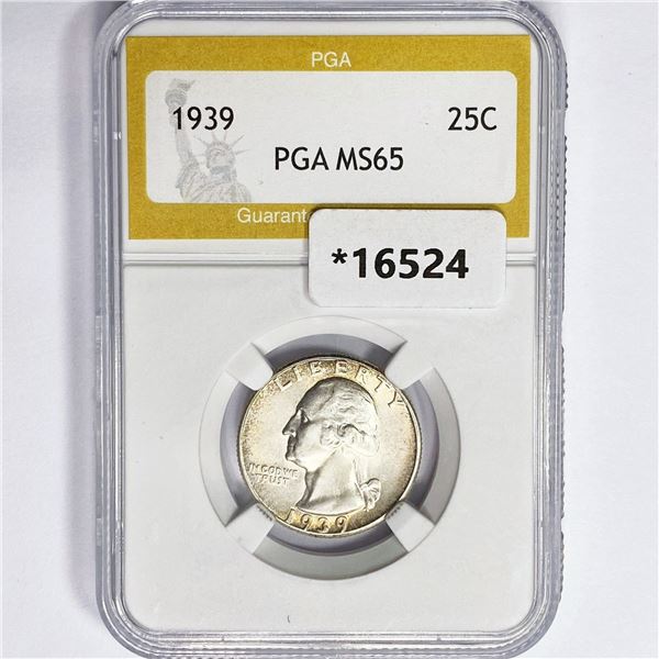 1939 Washington Silver Quarter PGA MS65
