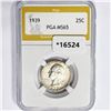 Image 1 : 1939 Washington Silver Quarter PGA MS65