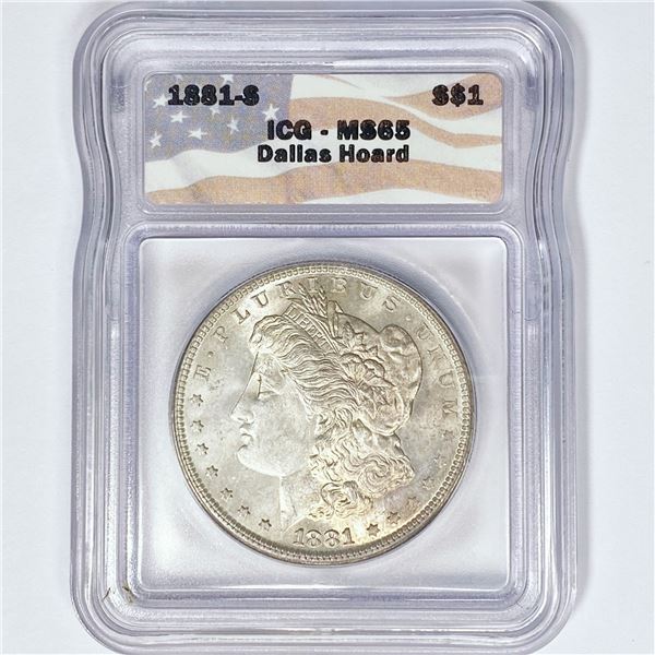1881-S Morgan Silver Dollar ICG MS65