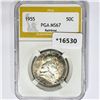 Image 1 : 1955 Franklin Half Dollar PGA MS67 Rainbow