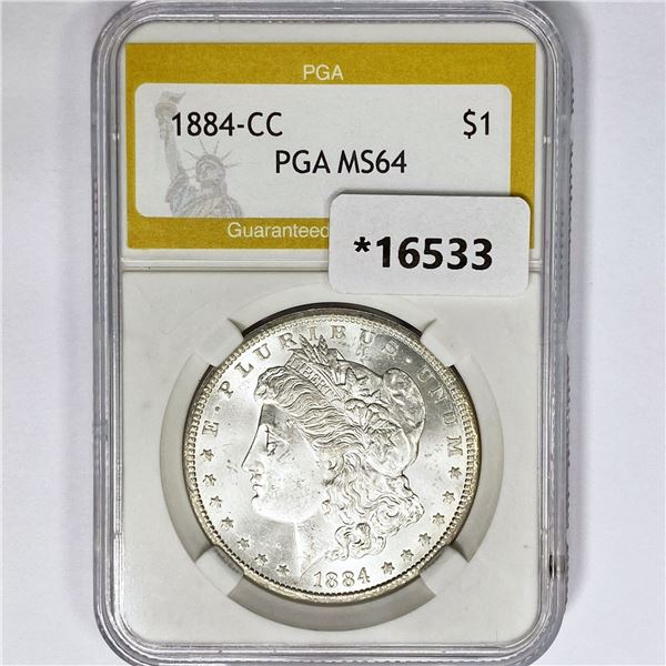 1884-CC Morgan Silver Dollar PGA MS64