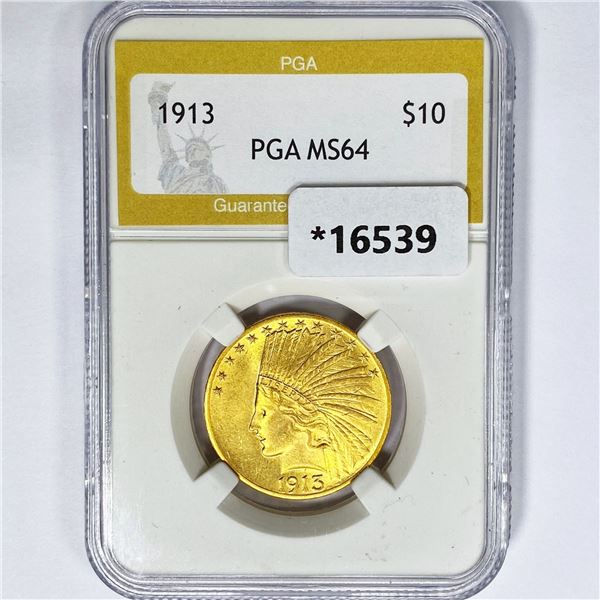 1913 $10 Gold Eagle PGA MS64