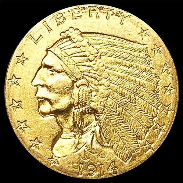 1914-D $2.50 Gold Quarter Eagle CLOSE UNC