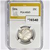 Image 1 : 1896 Barber Quarter PGA MS65