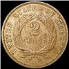 Image 2 : 1868 Two Cent Piece NEARLY UNCIRCULATED