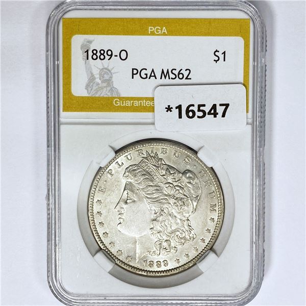 1889-O Morgan Silver Dollar PGA MS62