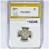 Image 1 : 1871 Nickel Three Cent PGA MS63