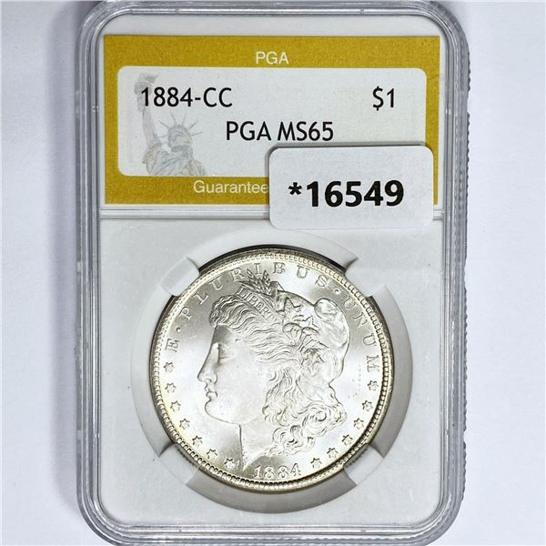 1884-CC Morgan Silver Dollar PGA MS65