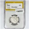 Image 1 : 1904 Barber Quarter PGA MS62