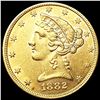 Image 1 : 1882 $5 Gold Half Eagle CLOSELY UNCIRCULATED