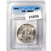 Image 1 : 1941 Walking Liberty Half Dollar ICG MS64