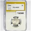 Image 1 : 1904 Liberty Victory Nickel PGA MS65