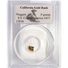 Image 1 : 1857 .9g California Gold Rush Nuggets PCGS