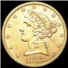 Image 1 : 1887-S $5 Gold Half Eagle UNCIRCULATED