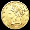 Image 1 : 1881 $5 Gold Half Eagle UNCIRCULATED