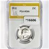 Image 1 : 1932 Washington Silver Quarter PGA MS66
