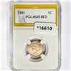 Image 1 : 1891 Indian Head Cent PGA MS65 RED