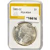 Image 1 : 1883-CC Morgan Silver Dollar PGA MS64