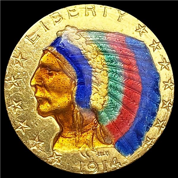 1914-S $5 Gold Half Eagle CLOSELY UNCIRCULATED