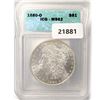 Image 1 : 1880-O Morgan Silver Dollar ICG MS62
