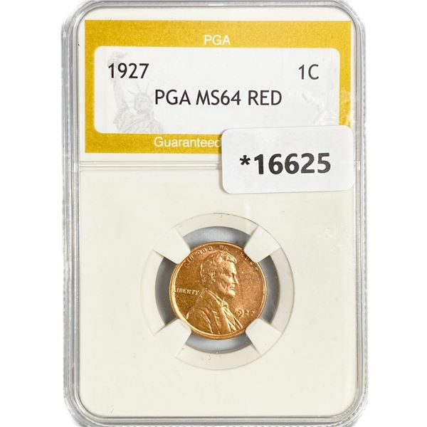 1927 Wheat Cent PGA MS64 RED