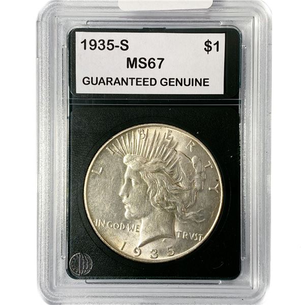 1935-S Silver Peace Dollar GG MS67