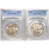 Image 1 : 1955 Set (2) Franklin Half Dollar PCGS MS65